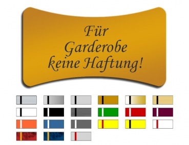 Für Garderobe keine Haftung!