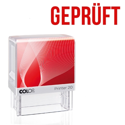GEPRÜFT - Colop Printer 20, Abdruck: Rot