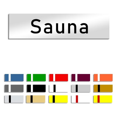Sauna - Türschild, 160x40mm