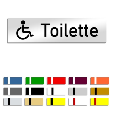 Behindertentoilette - Türschild mit Symbol, 160x40mm
