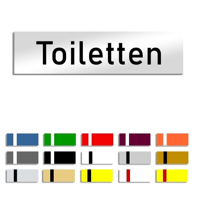 Toiletten - Türschild, 160x40mm