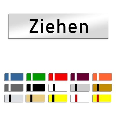 Ziehen - Türschild, 160x40mm
