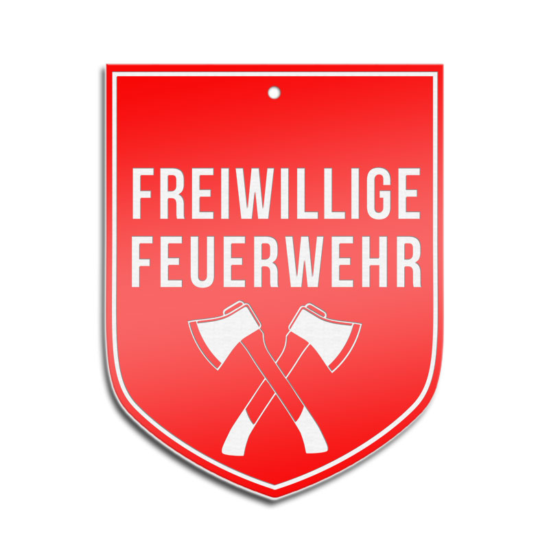 Graviertes Kunststoffschild freiwillige Feuerwehr - Deine-Gravur