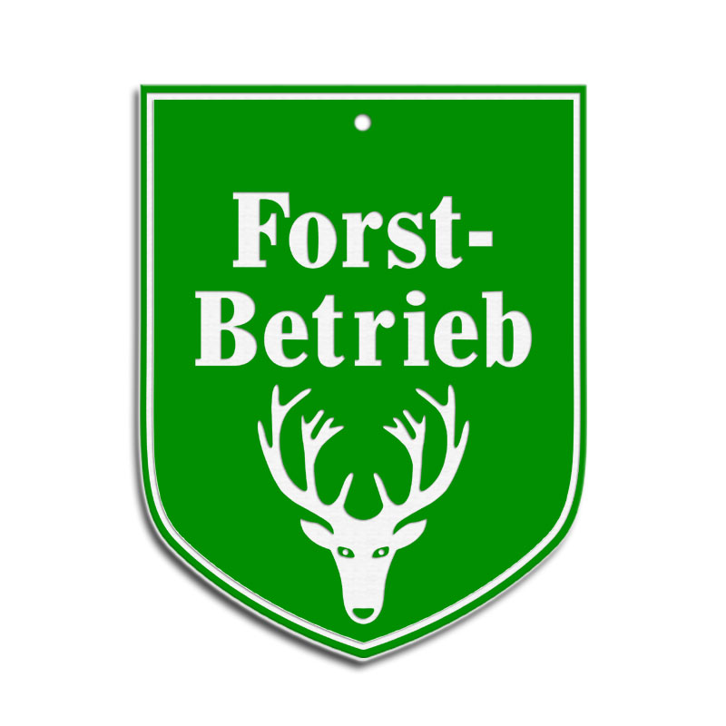 Forstbetrieb - Hinweisschild für Fahrzeuge