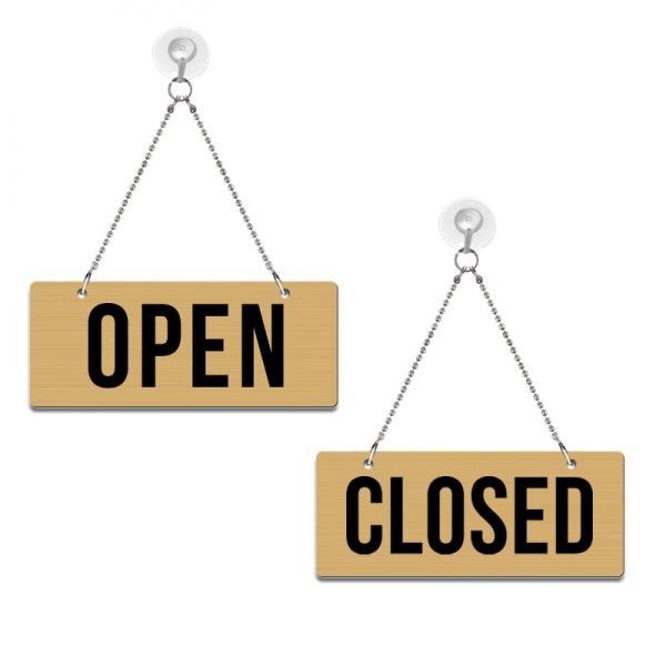 Open Closed geöffnet geschlossen Türschild Schild mit Saugnapf 