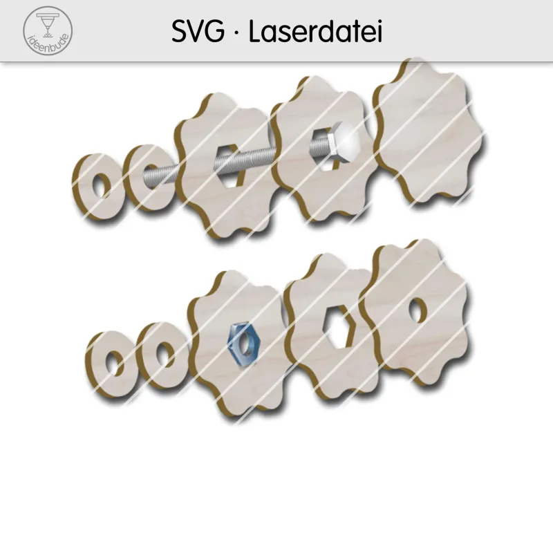 Sterngriffschraube/Mutter