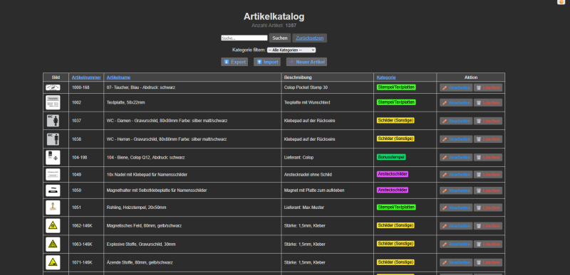 Artikelkatalog