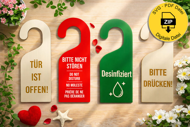 Türanhänger-Set – 4 Motive