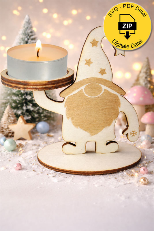 Wichtel im Kerzendienst