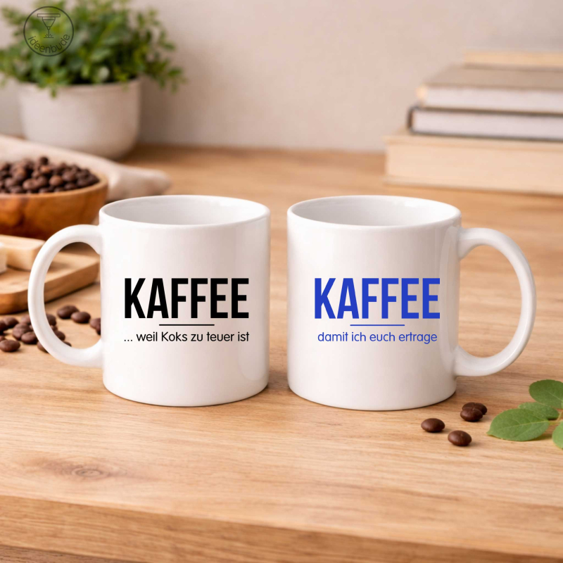 50 Kaffee-Sprüche als SVG | für Tassen, Lasergravur, Plotter, Sublimation | Typografie Bundle