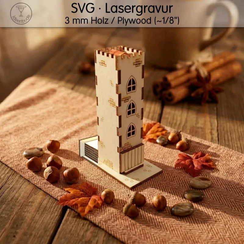 Schokoladenburg, Schokispender - passend für 6 Schokoladenküsschen