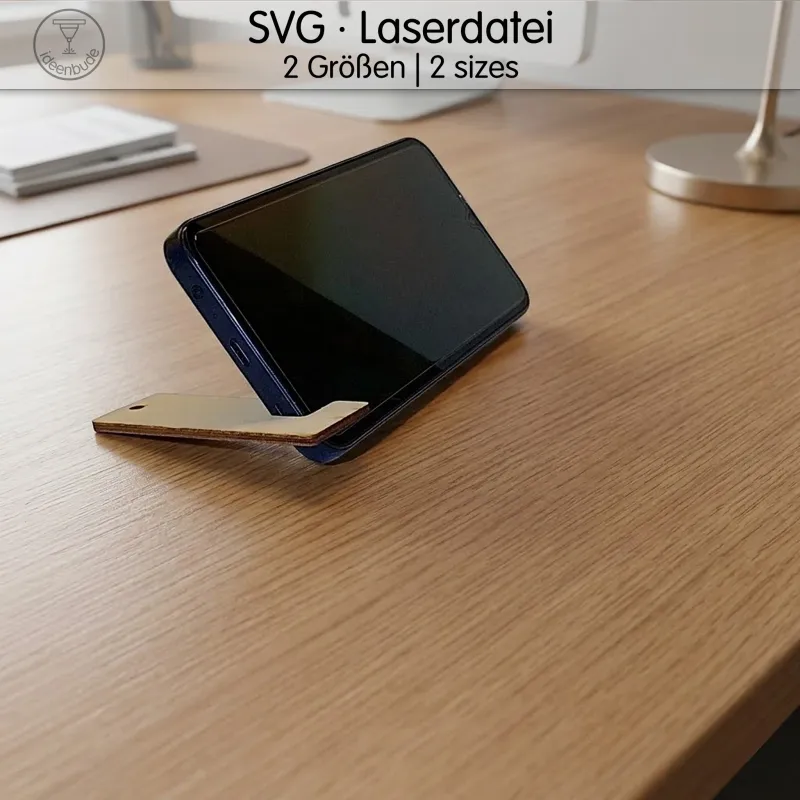 Laserdatei für Mini Handyhalter als Schlüsselanhänger in 2 Größen