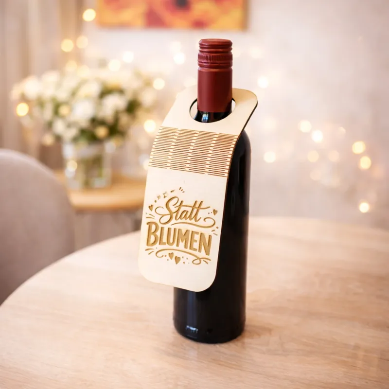Flaschenanhänger mit Biegetechnik | Geschenkidee zum Geburtstag, Hochzeit oder Feiertag