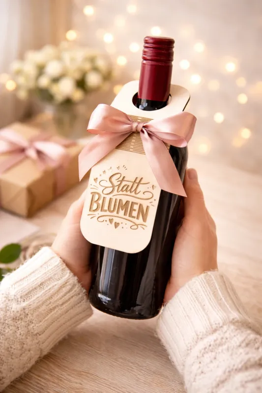 Flaschenanhänger mit Biegetechnik | Geschenkidee zum Geburtstag, Hochzeit oder Feiertag