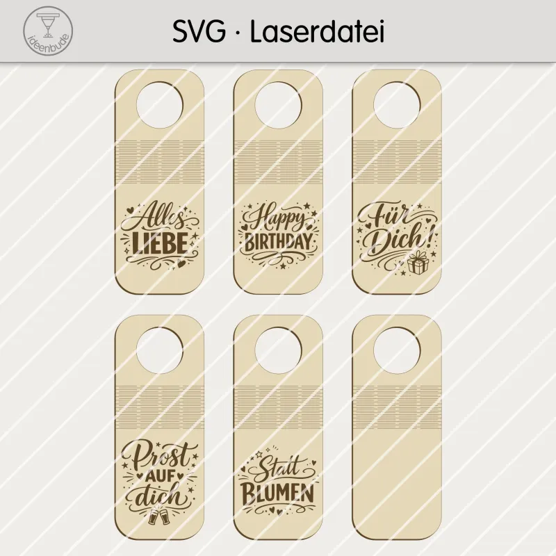 Flaschenanhänger mit Biegetechnik | Geschenkidee zum Geburtstag, Hochzeit oder Feiertag