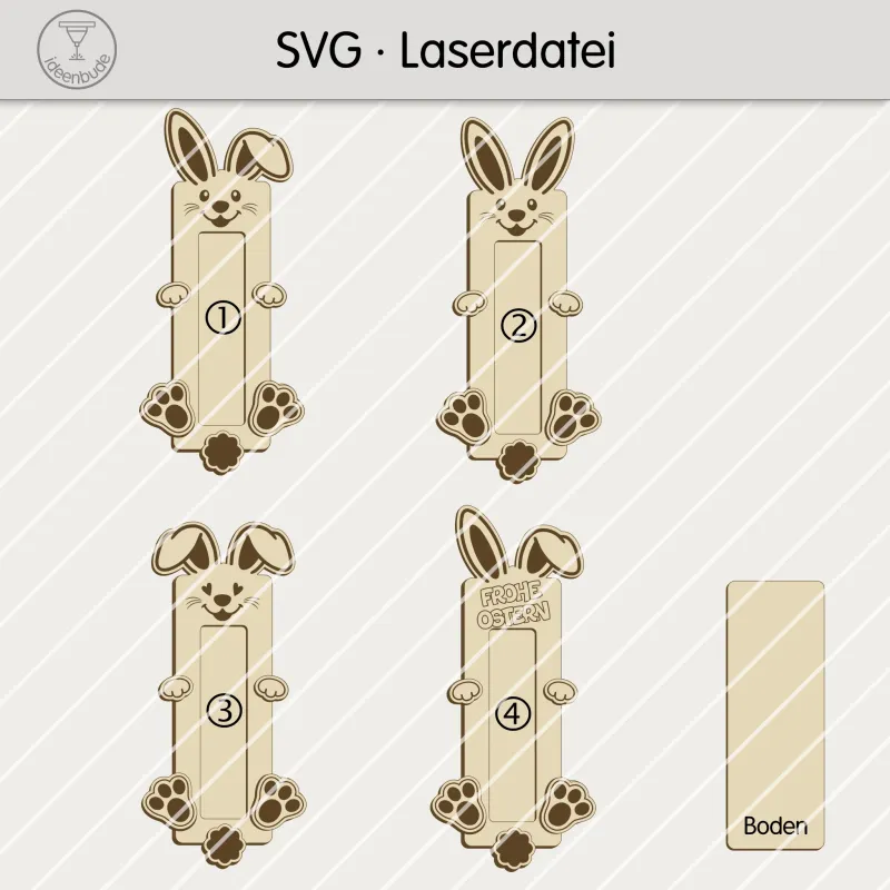 4 Laserdateien für Schokoladenhalter
