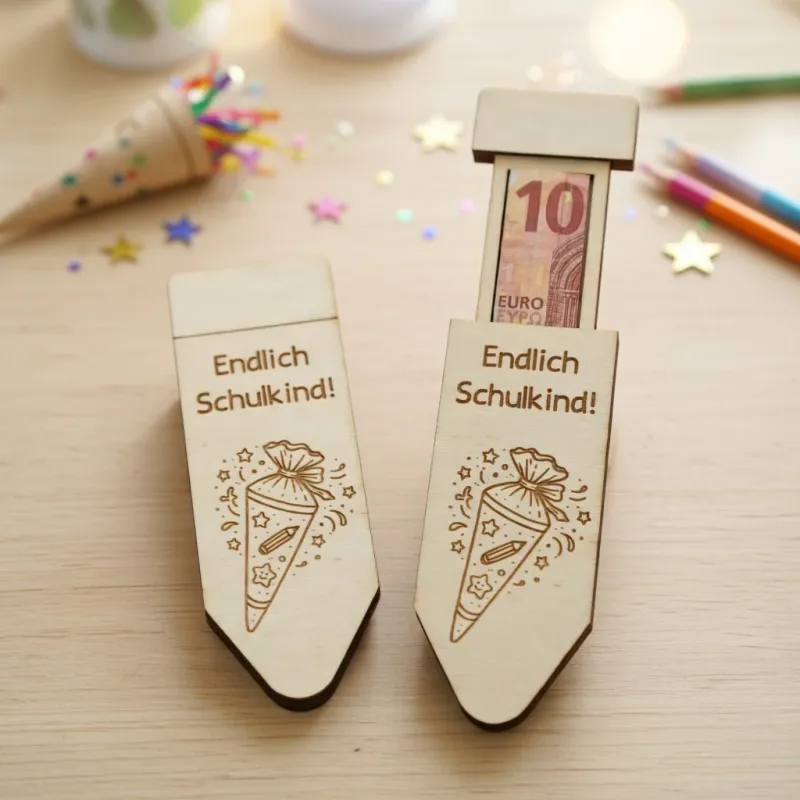 Verpackung für Geldgeschenk zur Einschulung