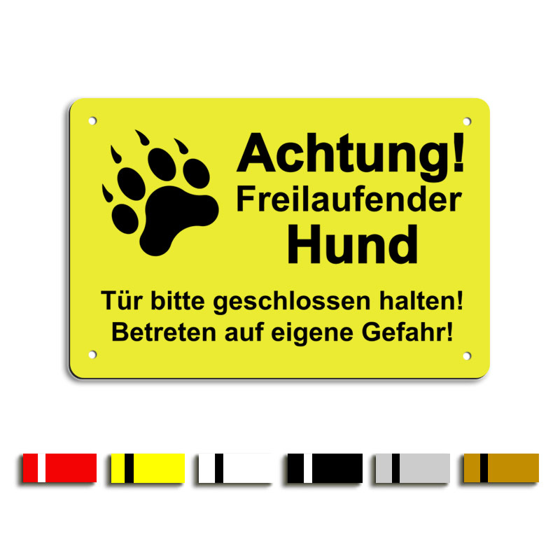 Cartello Di Attenzione Per Cane - Dobermann "Attenti Al Cane" - 20x30 Cm, Pannello In Schiuma Rigida, Resistente Alle Intemperie