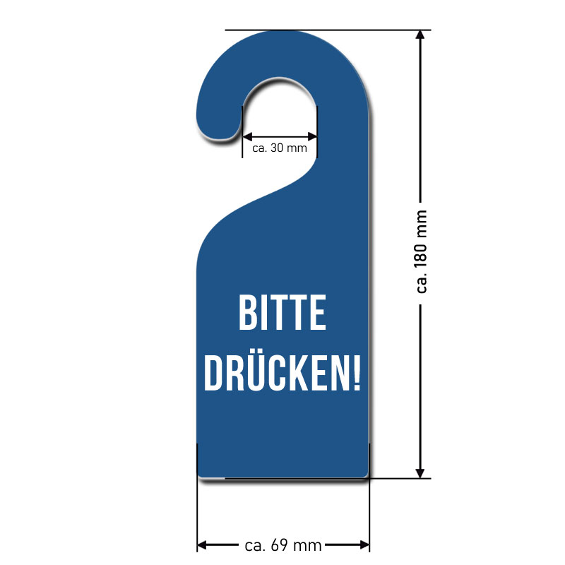 Bitte drücken! - Türanhänger