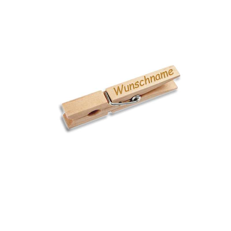 Wäscheklammer mit Wunschtext