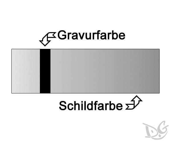 Ansteckschild mit Nadel ohne Gravur, 55x15mm