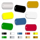 Dog Tag, Erkennungsmarke aus Acryl ohne Gravur